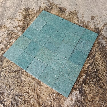 Bali green stone tiles