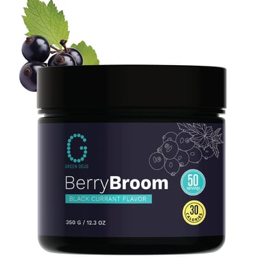 berry broom packaging of food supplement front view