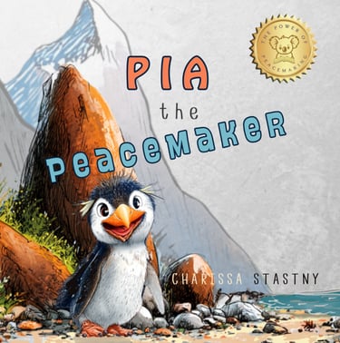 Book cover by Charissa Stastny - Pia the Peacemaker