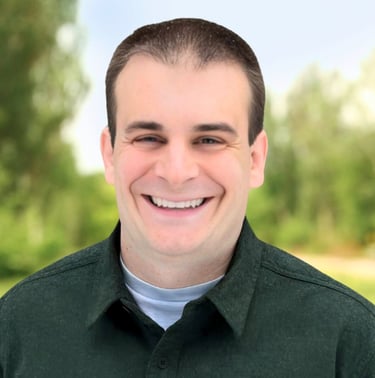 a man with a green shirt and a white shirt