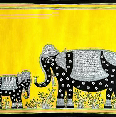 Motherhood Madhubani Painting By Richa Rashmi- Richa Gallery