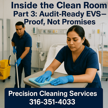 Audit-Ready EVS in Wichita | Precision Cleaning Services. Documented OR turnover/terminal cleaning with ATP