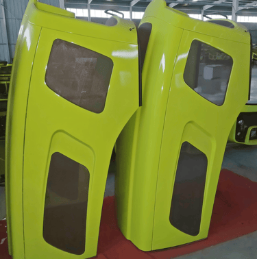 Various agricultural machinery hoods, casings, and external components