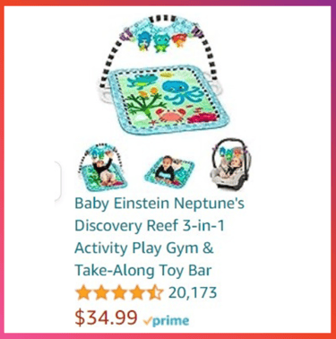 Baby Einstein Neptune's Discovery Reef 3-in-1 Activity Play Gym 