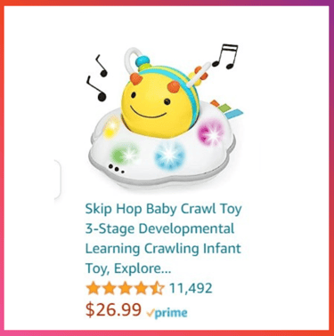 a baby's toy with a smiling face