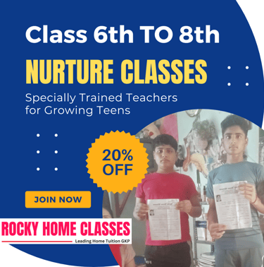 Class 6th to 8th Home Tuition - Rocky Home Classes Gorakhpur