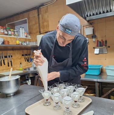 Mousse de Formatge amb Arandanos