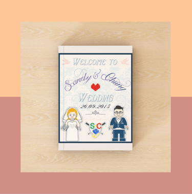 Wedding logo & welcome board design
