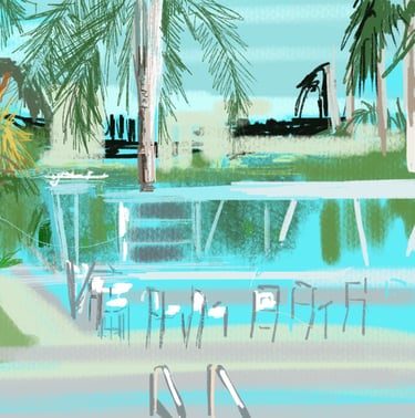 Miami hotel - digital postcard