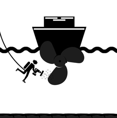 Industrietaucher Schiffservice Bootservice