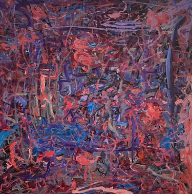 an abstract oil painting