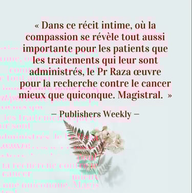 Avis de Publishers Weekly sur le livre du professeur AZra Raza.
