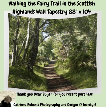 Walking the Fairy Trail in the Scottish Highlands Wall Tapestry