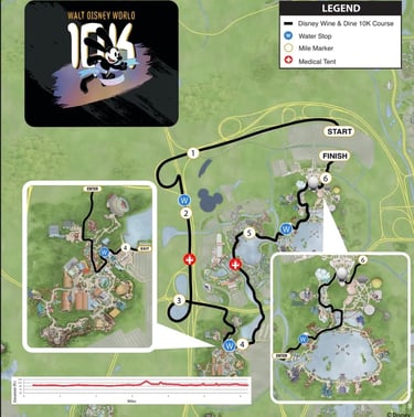 2022 runDisney Walt Disney World Marathon Weekend 10K Course Map