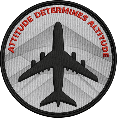 logo shockwave aviators, attitude determines altitude