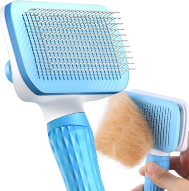 ACE2ACE Dog Brush, Cat Brush for Shedding Long and Short Haired, Self-Cleaning Dog Slicker Brush