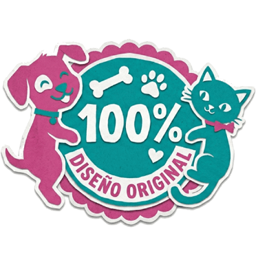 Logotipo rosa con texto de diseño 100% original para productos para mascotas.