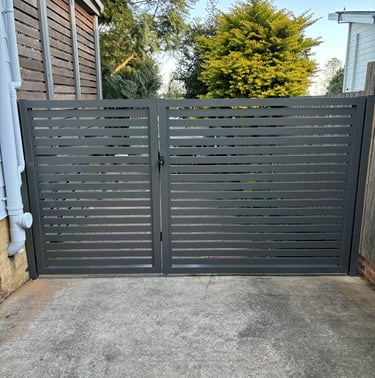 Residential gate and wall