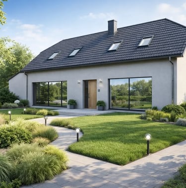 Vizualizacija pertvarkyto ūkinio pastato į gyvenamąjį namą