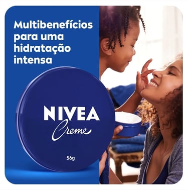 NIVEA Creme Hidratante Lata 56g Hidratação Profunda 24h Corporal Multibenefícios