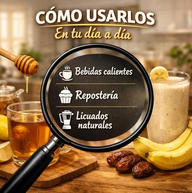 "Uso diario de endulzantes naturales"