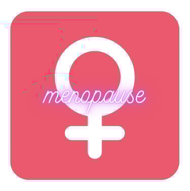 A female gender symbol with the word menopause over it