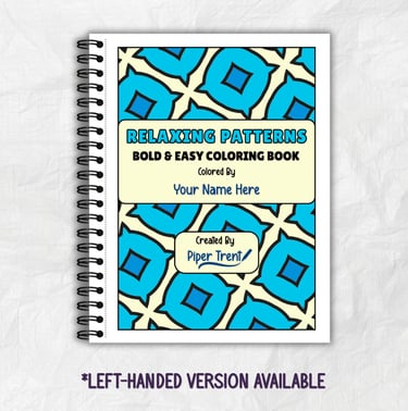 relaxing patterns bold and easy personalized wirebound coloring book
