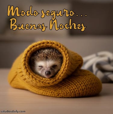 erizo acurrucado dentro de un calcetín suave, transmitiendo sensación de calidez protección 