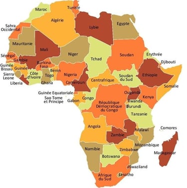 carte de l'afrique