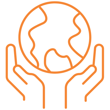 Icon of a globe held between two hands