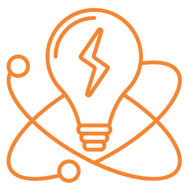 Icon of a lightbulb with a lightening bolt