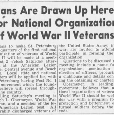 St. Petersburg is the first National American Veterans Organization