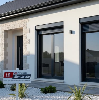 Fenêtre aluminium et volet roulant en rénovation posés par LB Menuiserie à Castelnau d'Estretefonds
