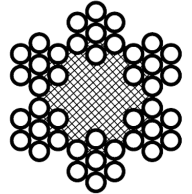 cavo di acciaio 6x7 at