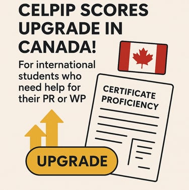 CELPIP scores upgrade in Canada 