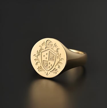 Gold-plated ring— front view