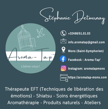 Coordonnées contact Aroma-Tap Mons Detournay Stéphanie