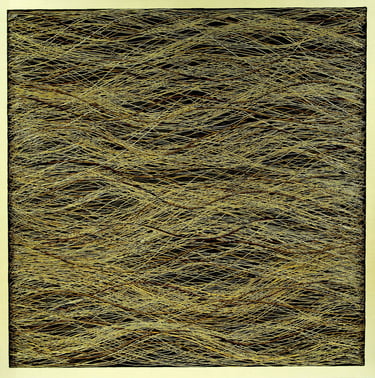 Cross Currents painting by Tim Grosvenor, an oil on wood artwork featuring dynamic textures.