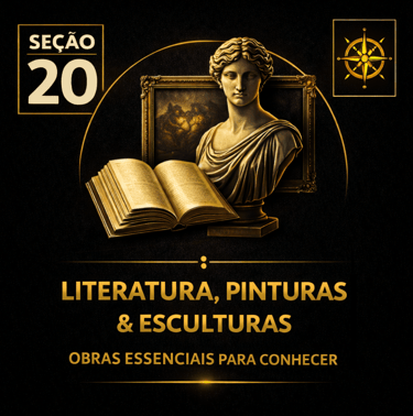 Capa da seção Literatura, Pinturas & Esculturas: Obras Essenciais da plataforma Atenéstia