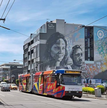 Lygon St, Brunswick, Tram line on Lygon St