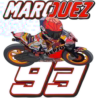 MARC MARQUEZ 93, HONDA HRC, DESSIN CARTOON