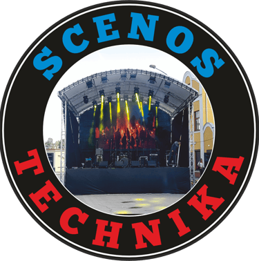 a stage with a stage and stage lights