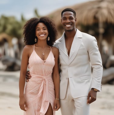 A collection of cosmetics is neatly displayed, including a makeup brush, a black zippered pouch, and several rose-gold capped jars. A tube that reads 'nude by nature' is partially visible, suggesting a beauty product brand.