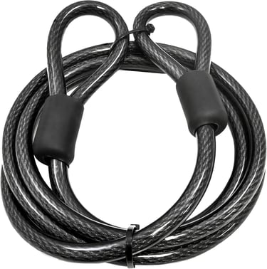 Heavy-Duty Security Cable, Vinyl Coated Braided Steel with Sealed Looped Ends .