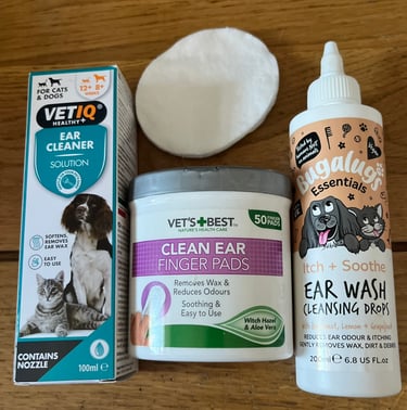 An assortment of products for ear cleaning