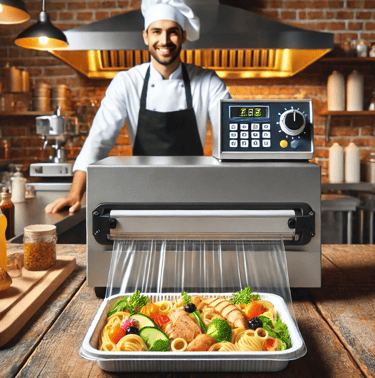 sealing meals at restaurant