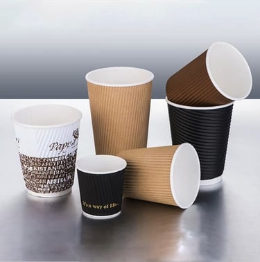 Paper cups , single and double wall