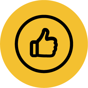 a thumbs up with a thumbs up sign