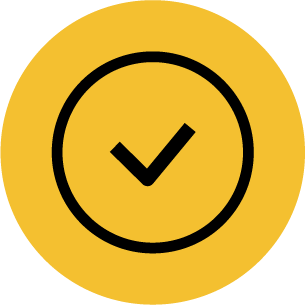 a yellow circle with ok