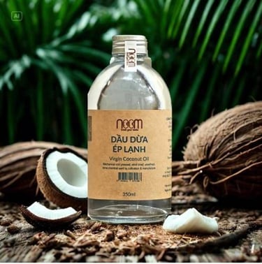 Dầu Dừa Ép Lạnh (350ml, 100ml, 500ml) - Noom